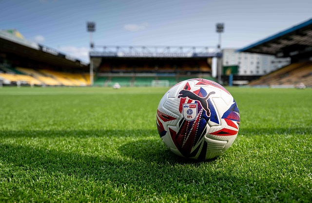 Football on pitch